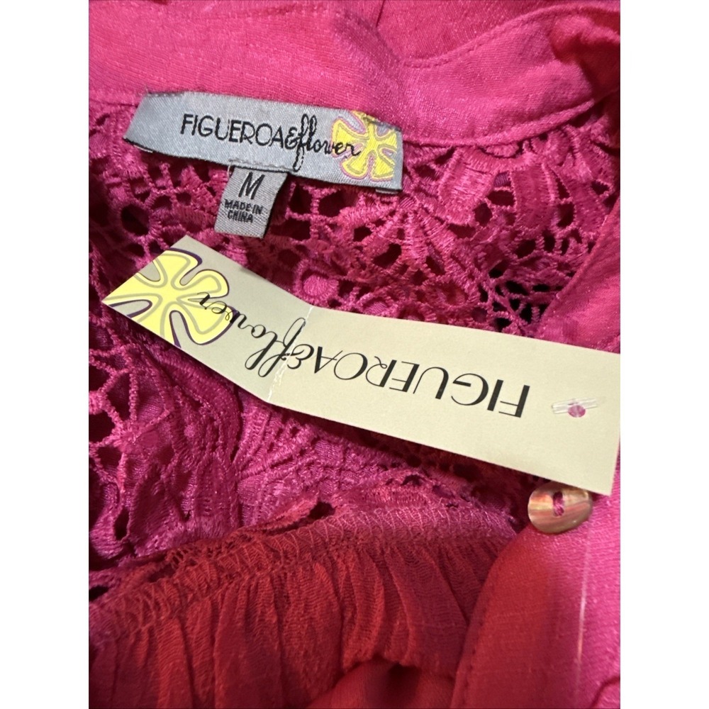 Women's M Figueroa &‎ Flower NWT Pink 3/4 Sleeve Dress Beach Cruise Vacation - Picture 8 of 8